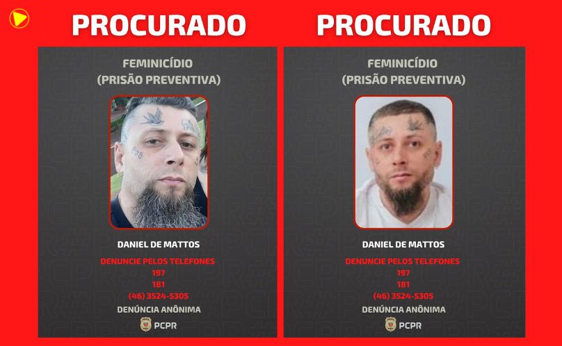 PCPR divulga foto de suspeito de feminicídio em Francisco Beltrão