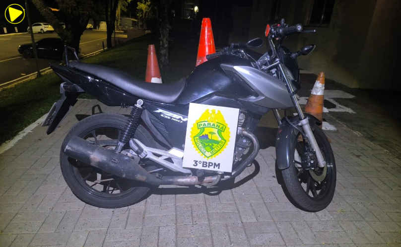 Motocicleta com bloqueio judicial é apreendida em Pato Branco