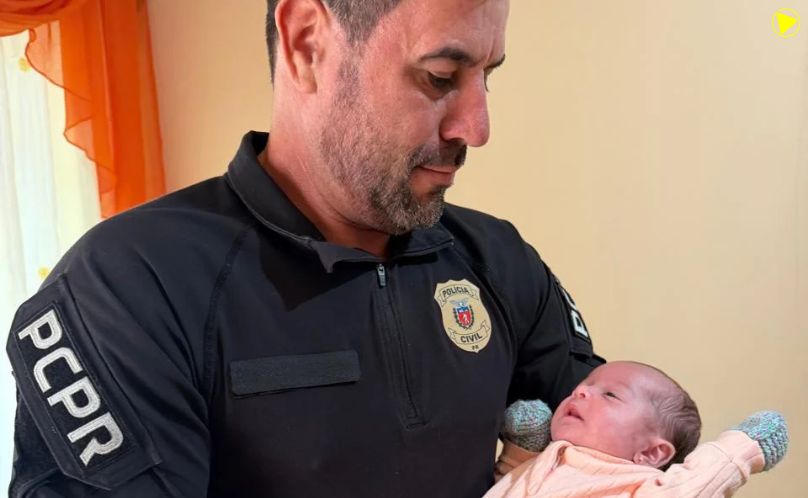 Policial Civil de folga salva bebê após realizar manobra de desengasgo