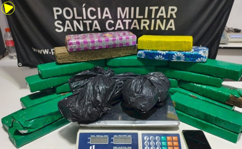 Homem é preso com quase 18 kg de maconha
