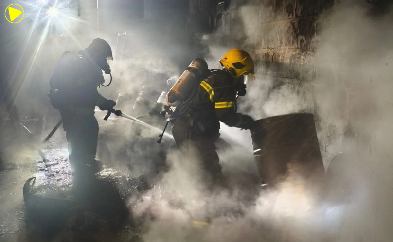 Incêndio atinge oficina mecânica às margens da BR-158 em Cunha Porã