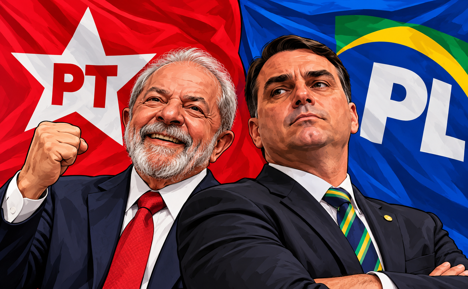 Flávio Bolsonaro tem 49% e Lula 45% em pesquisa para segundo turno