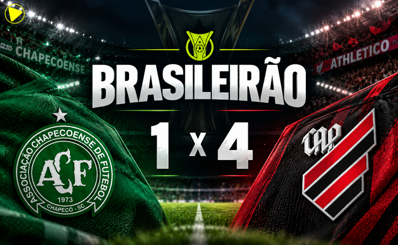 Athletico goleia Chapecoense e assume terceiro lugar no Brasileirão