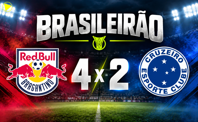 Bragantino vence Cruzeiro por 4 a 2 no Brasileirão