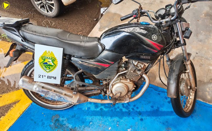 Motocicleta com alerta de furto é recuperada pela Polícia Militar