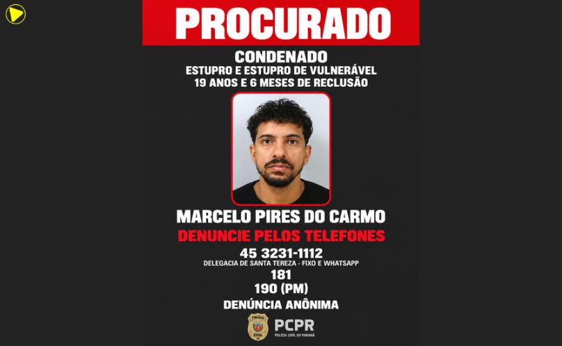 Polícia Civil procura condenado a mais de 19 anos por crimes sexuais no Paraná