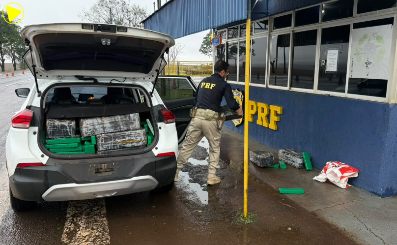 PRF apreende 527 quilos de maconha após perseguição a SUV na BR-369