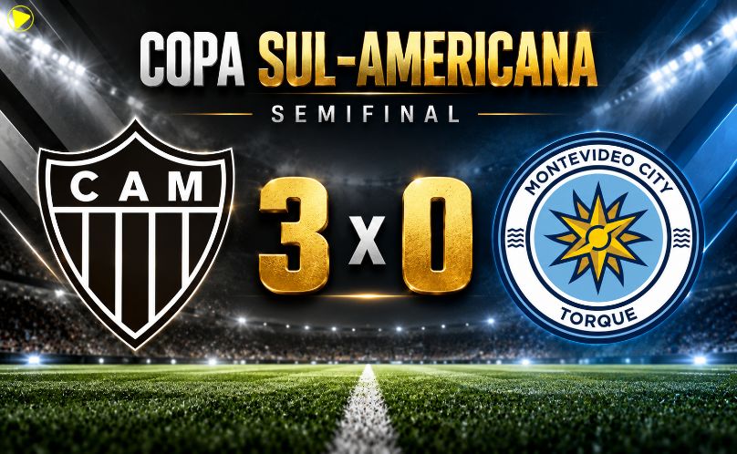 Atlético-MG vence por 3 a 0 e abre vantagem na Sul-Americana