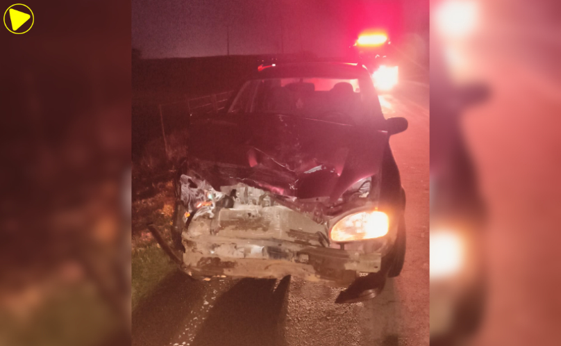 Colisão traseira entre Corolla e Corsa é registrada na SC-305