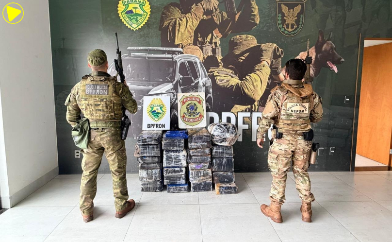 Ação conjunta entre BPFRON e Polícia Federal apreende 320 quilos de maconha