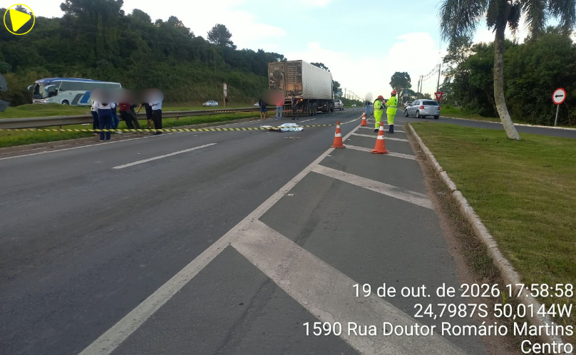 Homem de 53 anos morre em atropelamento na PR-151