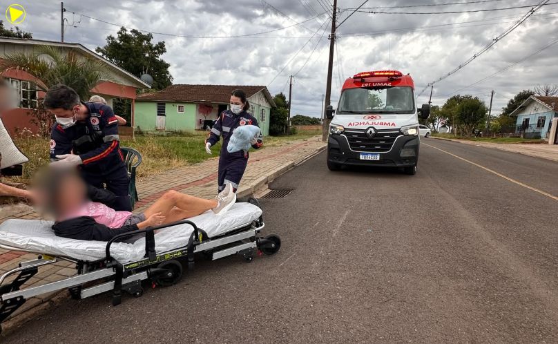 SAS: mulher de 60 anos sofre queda de motocicleta