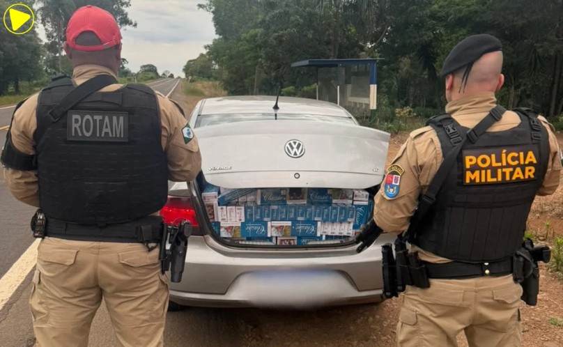 ROTAM apreende 10 mil carteiras de cigarros contrabandeados