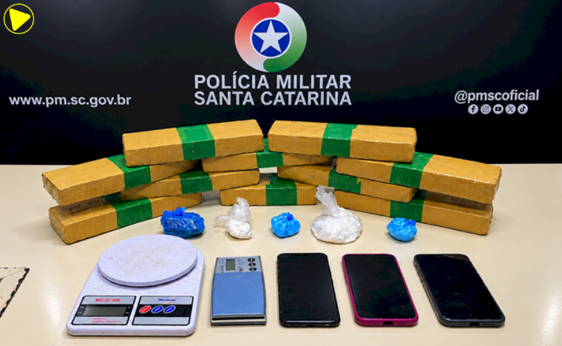 PMSC apreende maconha, cocaína e materiais ligados ao tráfico na Capital