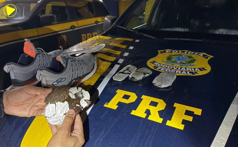 Passageiro é preso com haxixe escondido sob palmilhas na BR-369