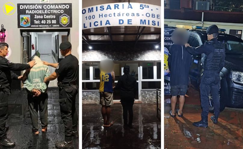 Tres detenidos en Oberá por robos y amenazas