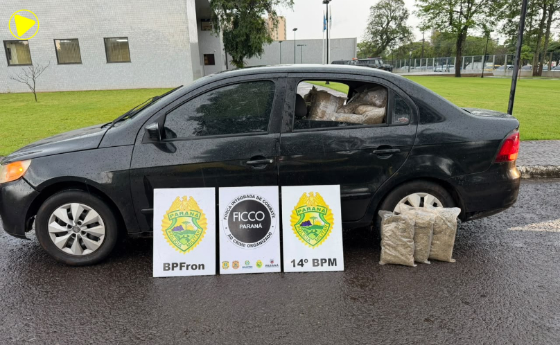 PM apreende 478 quilos de maconha e prende dois homens em Foz do Iguaçu