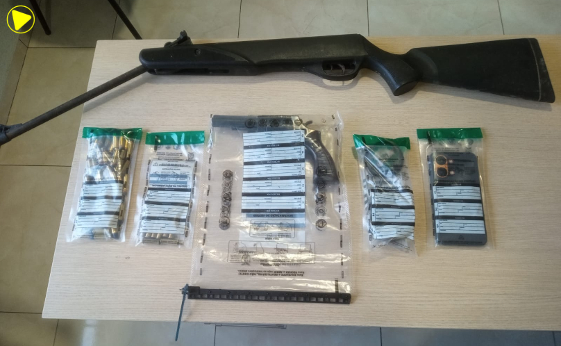 Homem é preso com arma de fogo e munições em Salto do Lontra