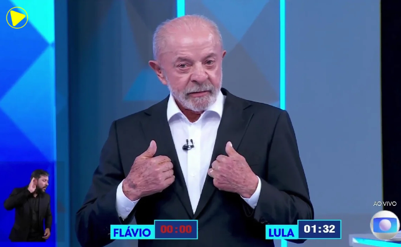 Lula comenta dificuldade para ouvir Flávio Bolsonaro durante debate presidencial