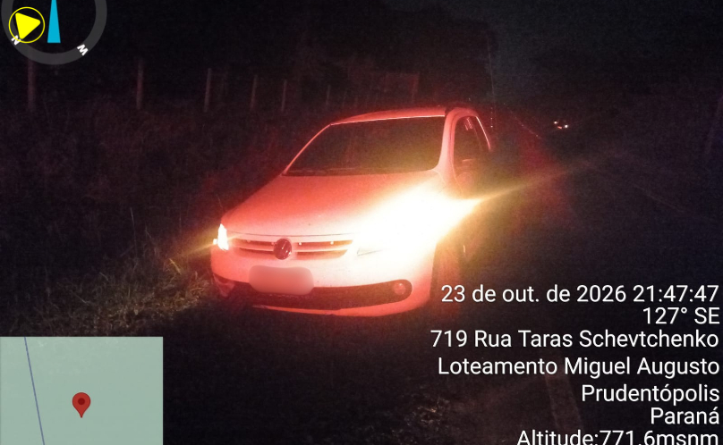 Motociclista fica ferido após colisão com Saveiro na PR-160 em Prudentópolis
