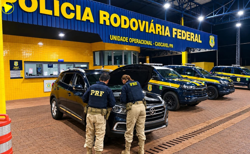 PRF recupera caminhonete roubada com placas clonadas e prende motorista na BR-277