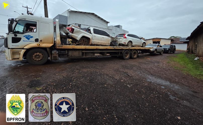BPFRON apreende três veículos carregados com cigarros contrabandeados