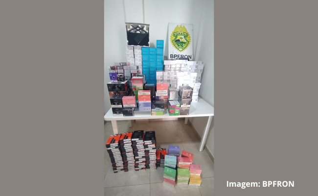  BPFRON apreende eletrônicos em Capitão Leônidas Marques