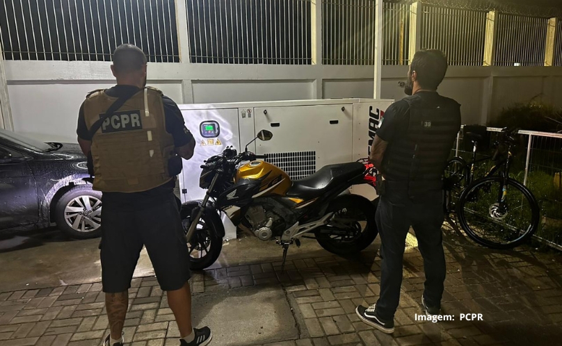 PCPR prende homem e apreende motocicleta com sinal identificador adulterado em Matinhos