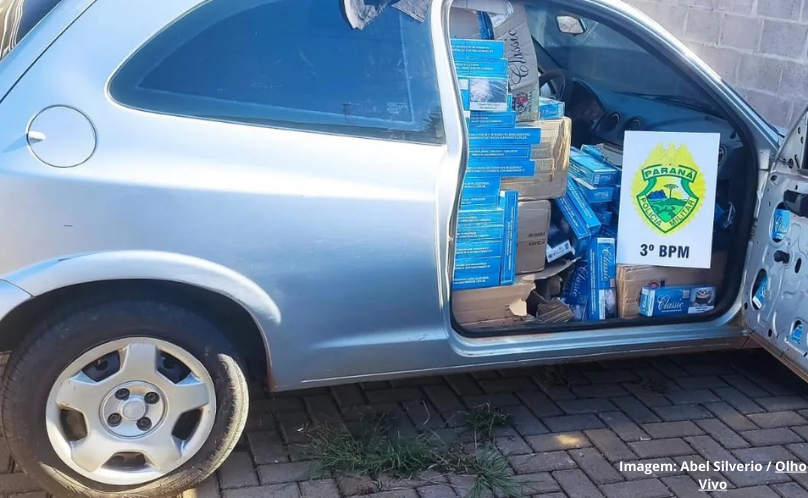 Polícia Militar apresenta carga de cigarros de origem estrangeira avaliada em 45 mil reais