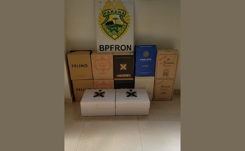 BPFRON apreende bebidas estrangeiras em Santo Antônio do Sudoeste