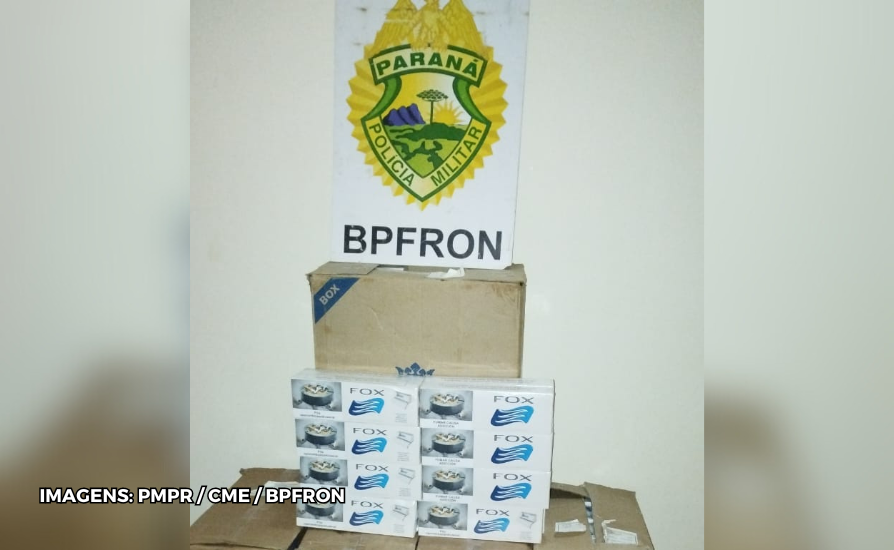 BPFRON Realiza Apreensão de Cigarros em Pranchita