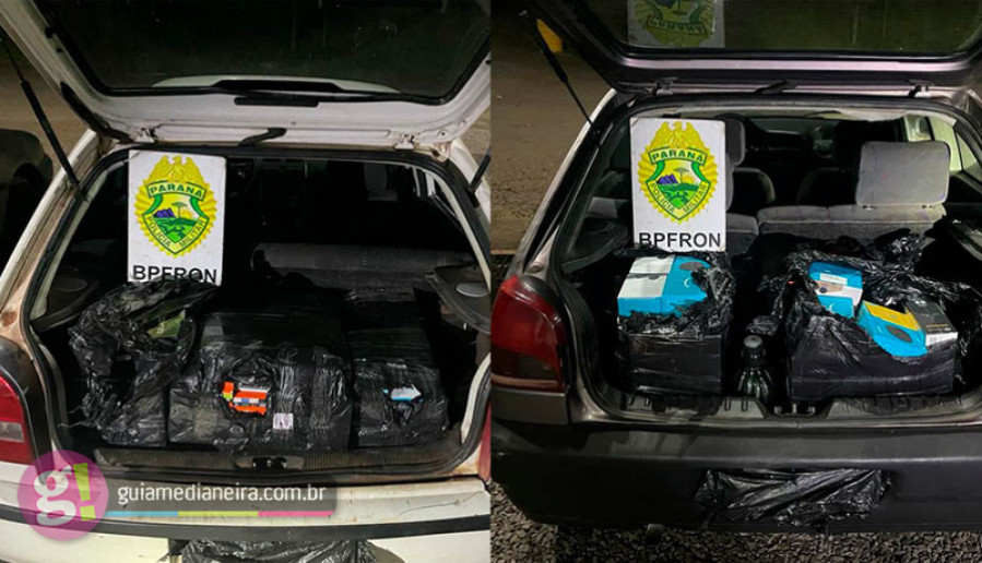 BPFRON apreende dois veículos carregados com mercadorias contrabandeadas em São Miguel do Iguaçu