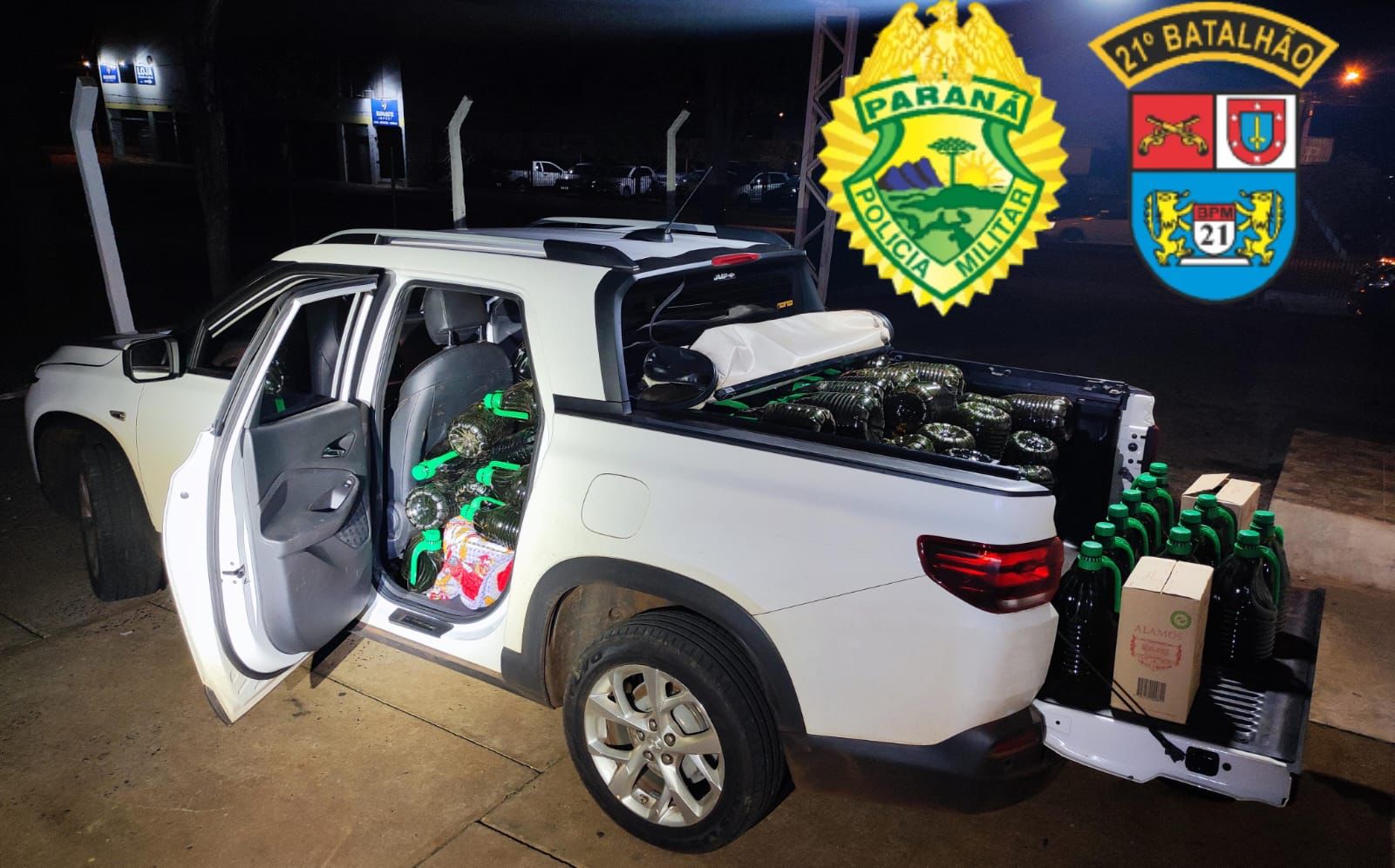 Barracão: Polícia Militar realiza apreensão de produtos de descaminho