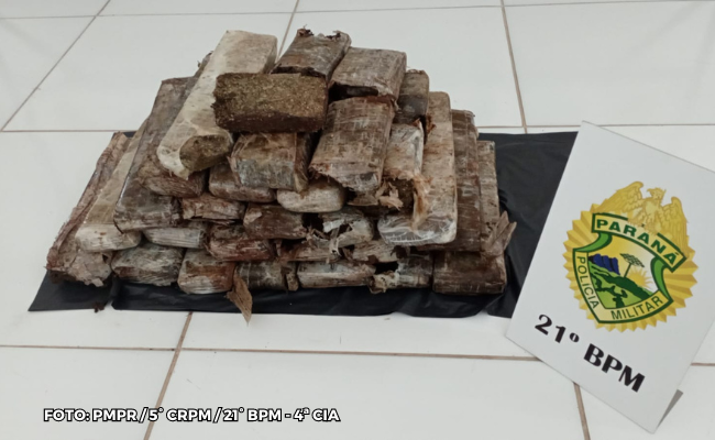 Polícia Militar Apreende 27 kg de Maconha em Realeza