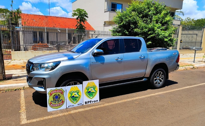 BPFRON, BOPE e PF recuperam caminhonete roubada em Guaíra