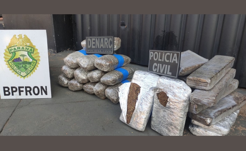 BPFRON e Polícia Civil apreendem 20,5 kg de substância análoga à maconha