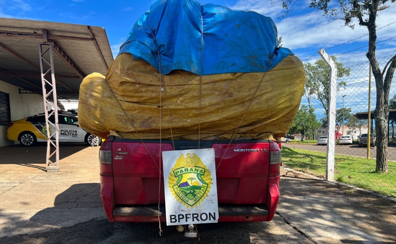 BPFRON apreende veículo carregado com fumo em Barracão