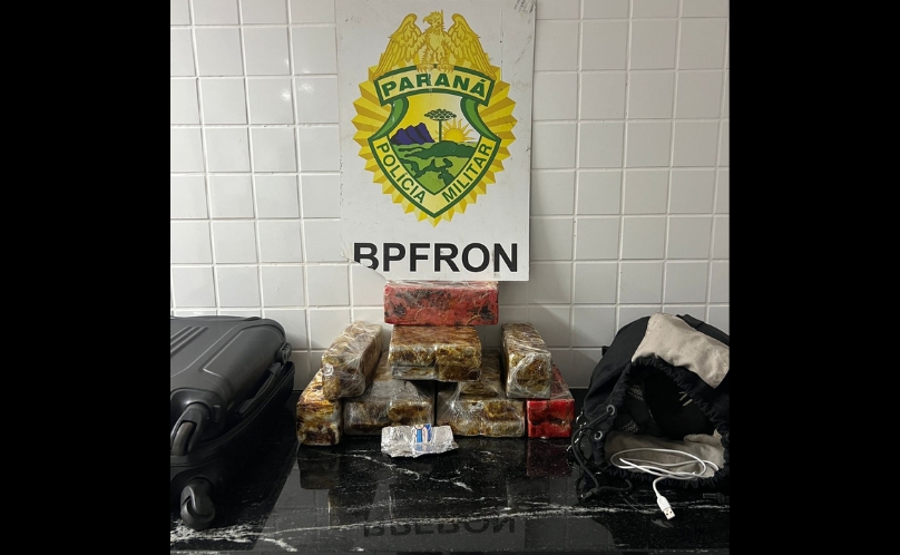 BPFRON apreende drogas em ônibus em Capitão Leônidas Marques