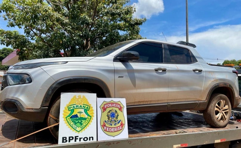 BPFRON e Polícia Federal recuperam veículo furtado em Guaíra