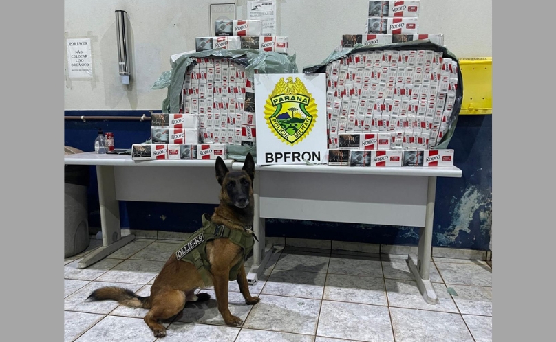 BPFRON apreende cigarros contrabandeados em ônibus em Cascavel