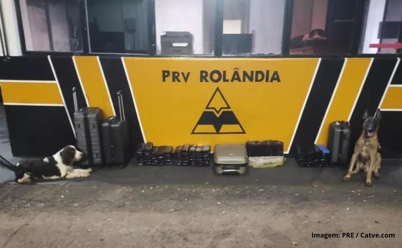 Mais de 82kg de maconha e 113 celulares são apreendidos na PR-986