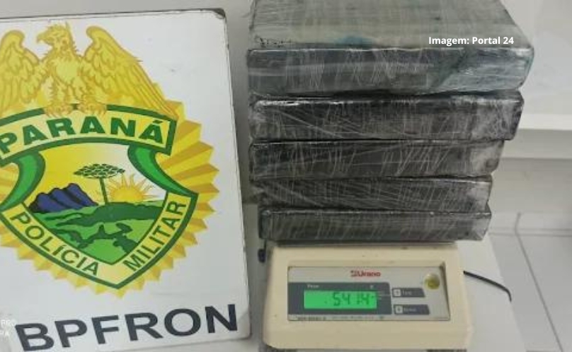 BPFRON apreende 5,4 klg de substância análoga à cocaína em ônibus em Céu Azul