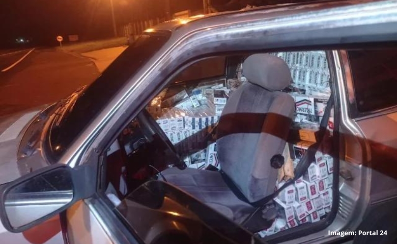 Polícia apreende veículo transportando cigarros contrabandeados na PR-323