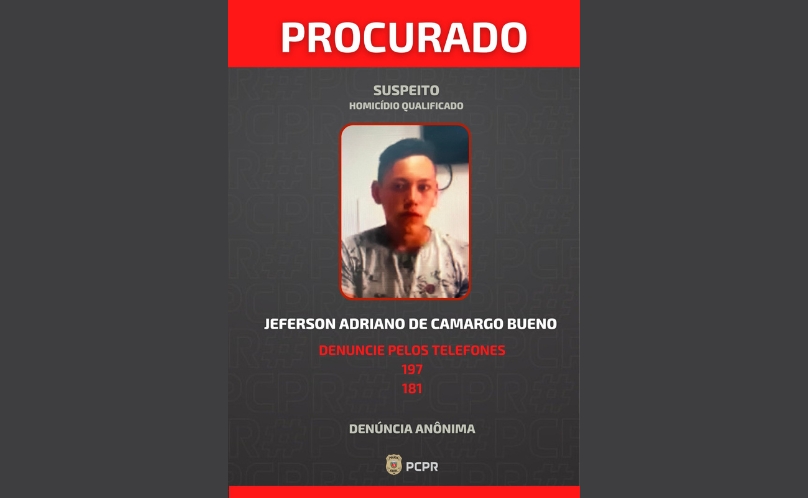 Principal suspeito de homicídio qualificado em Santo Antonio do Sudoeste e procurado pela Polícia