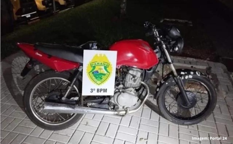 Motocicleta com Mais de R$20 Mil em Débitos é Recolhida pela PM