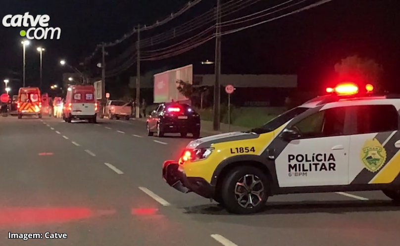 Cinco assaltantes morrem em confronto com a PM na Avenida Tancredo Neves, em Cascavel