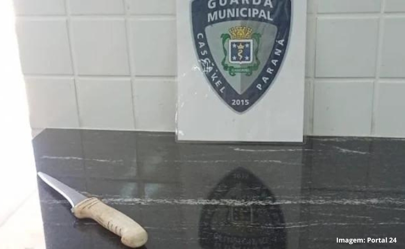 Armado com faca, homem ameaça populares em mercado de Cascavel e é detido pela GMC