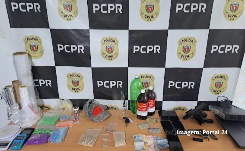 PCPR prende casal por tráfico de drogas e apreende um quilo de drogas sintéticas em Piraquara