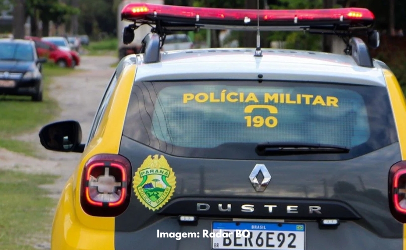 PM Prende Homem por Violência Doméstica Após Encontrar Mulher Nua Pedindo Ajuda em Praça de Toledo